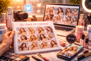 beauty brand create 30 days content 48 hours