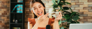 AI influencer multiple products beauty brand
